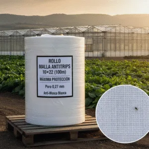 Rollo Malla Antitrips 10×22 (100m) | Máxima Protección Volumen | Anti-Mosca Blanca